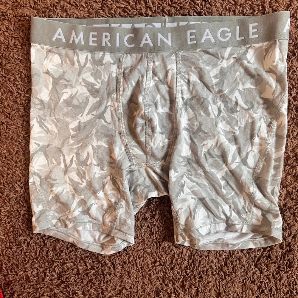 American Eagle Boxer Briefs Camo Print Stretch Underwear Comfortable No Size Tag